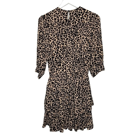 Zadig Voltaire Rooka Leopard Print Shirred Mini Dress Size S - Picture 7 of 16